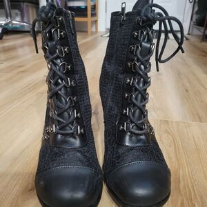 Demonia Lace Ankle Boots (Size 10)